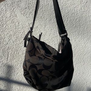Vintage black coach shoulder bag